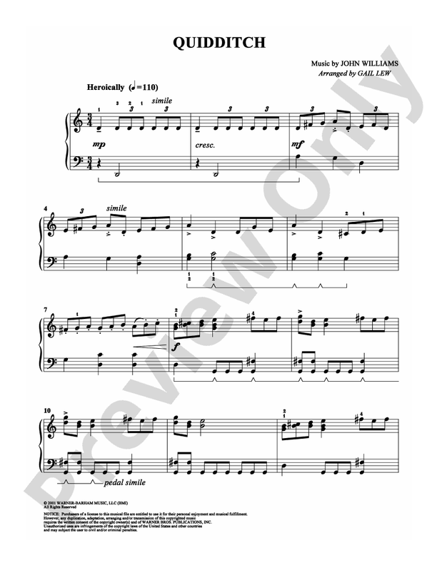 Quidditch - Arr. Gail Lew - Easy Piano (Digital Download)
