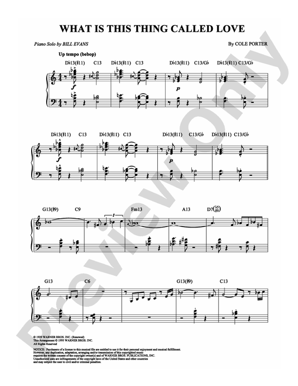 What Is This Thing Called Love - Piano (Digital Download)