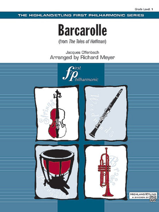 Barcarolle from "The Tales of Hoffman" – Full Orchestra Conductor Score & Parts (Digital Download)