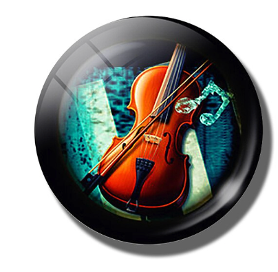 Magnet Violin with Aqua Quavers