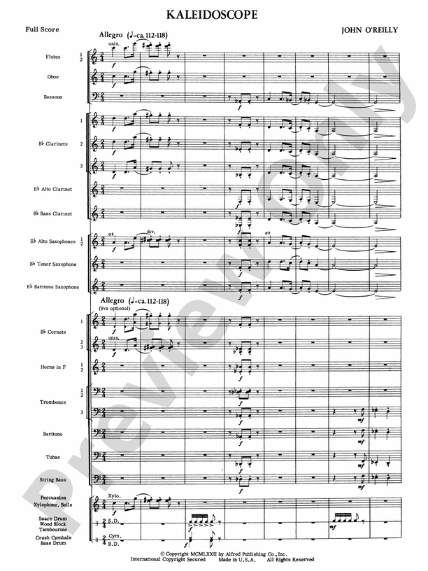 Kaleidoscope - Concert Band Conductor Score & Parts (Digital Download)