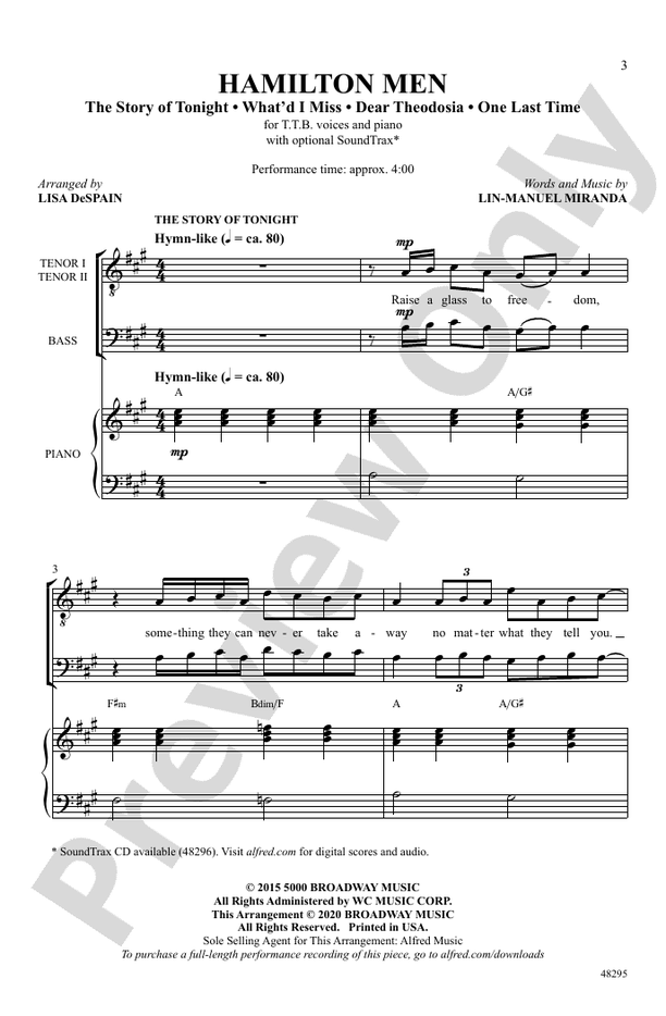 Hamilton Men – TTB Choral Octavo (Digital Download)