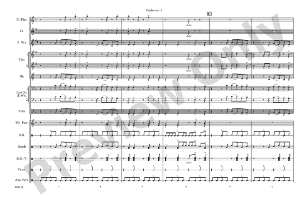 Locked Out of Heaven – Marching Band Conductor Score & Parts (Digital Download)