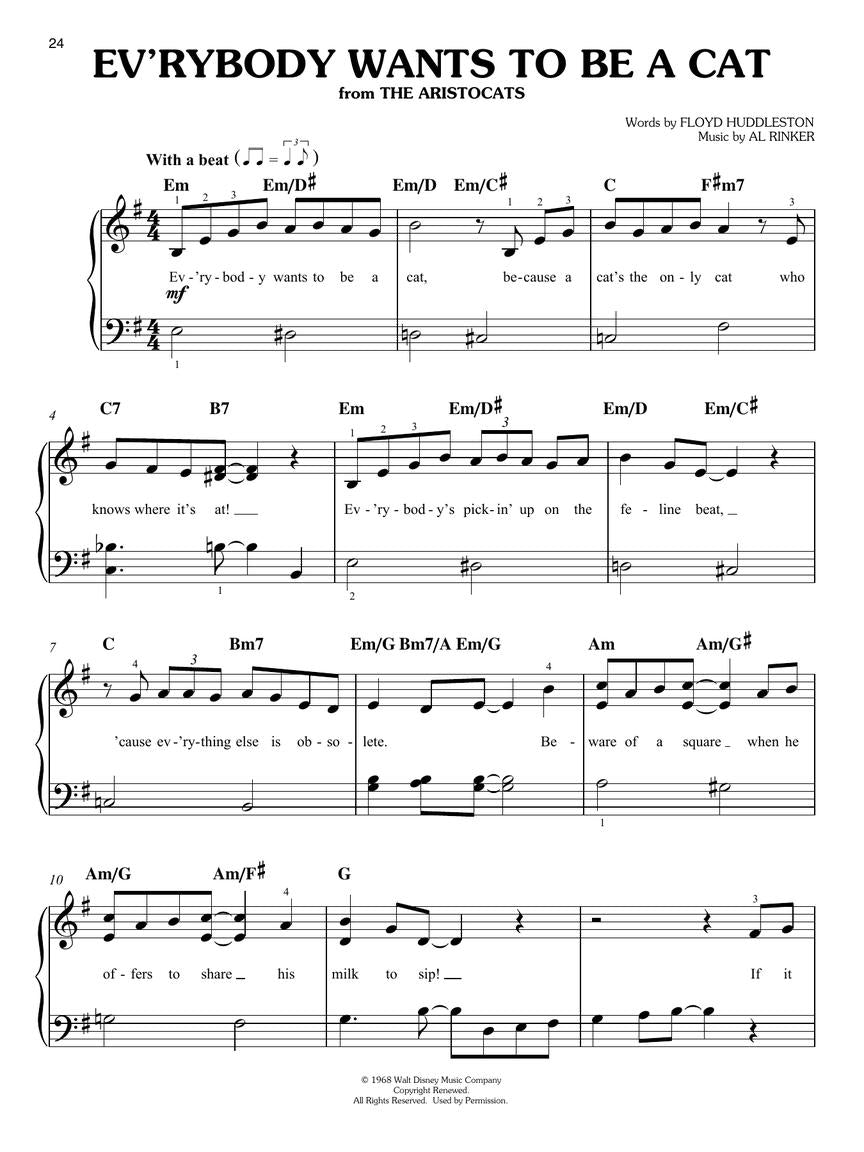 Disney Songs in Easy Keys - Easy Piano - Hal Leonard