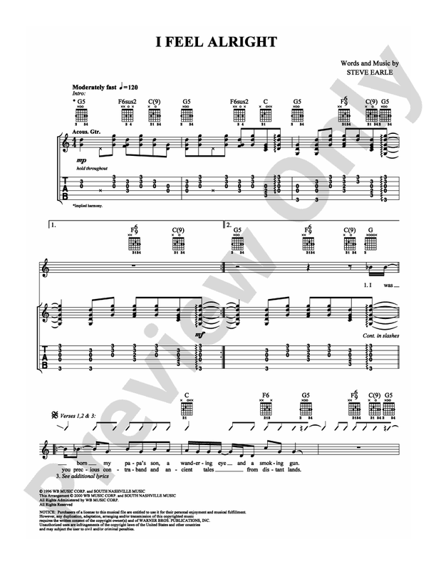 I Feel Alright - Guitar TAB (Digital Download)