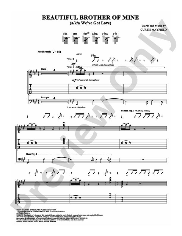 Beautiful Brother of Mine (a/k/a We've Got Love) - Guitar TAB (Digital Download)