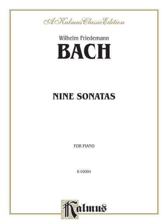 Bach - Nine Sonatas - Piano Solo (Digital Download)
