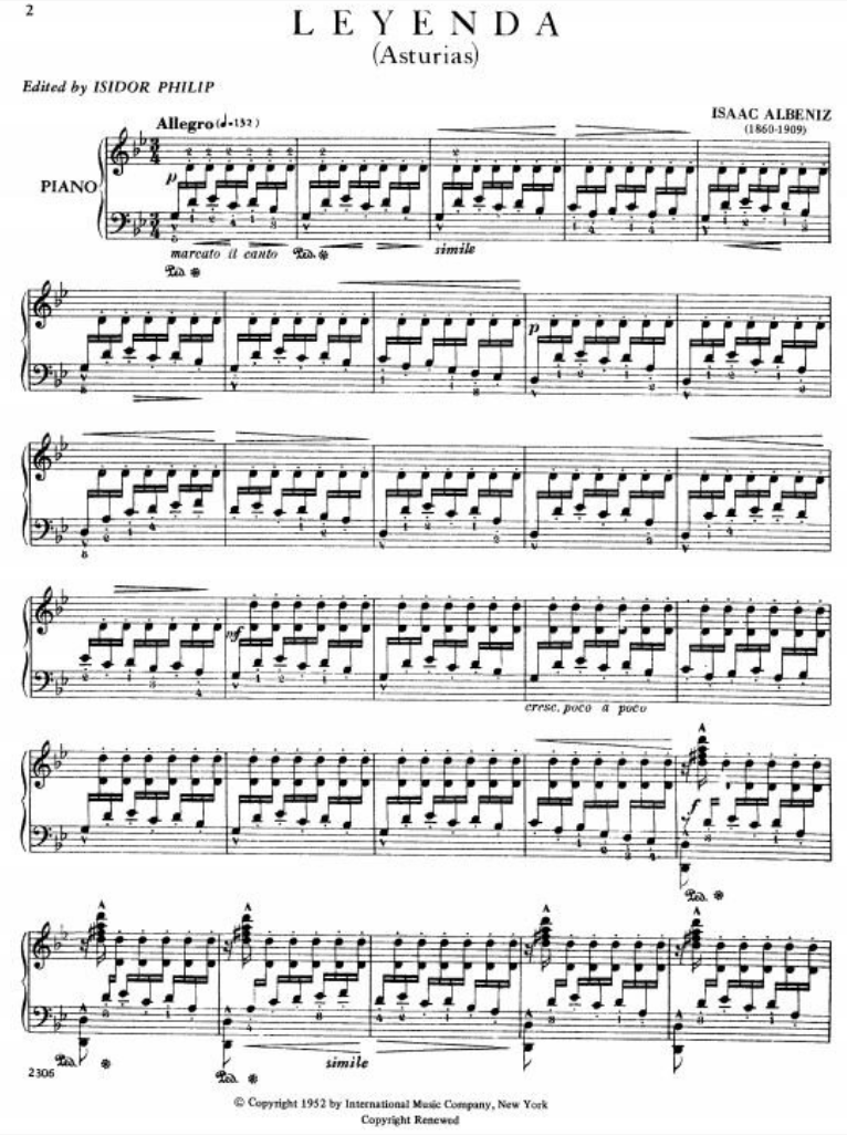 Leyenda (Asturias) - Isaac Albeniz - Piano IMC Piano Solo