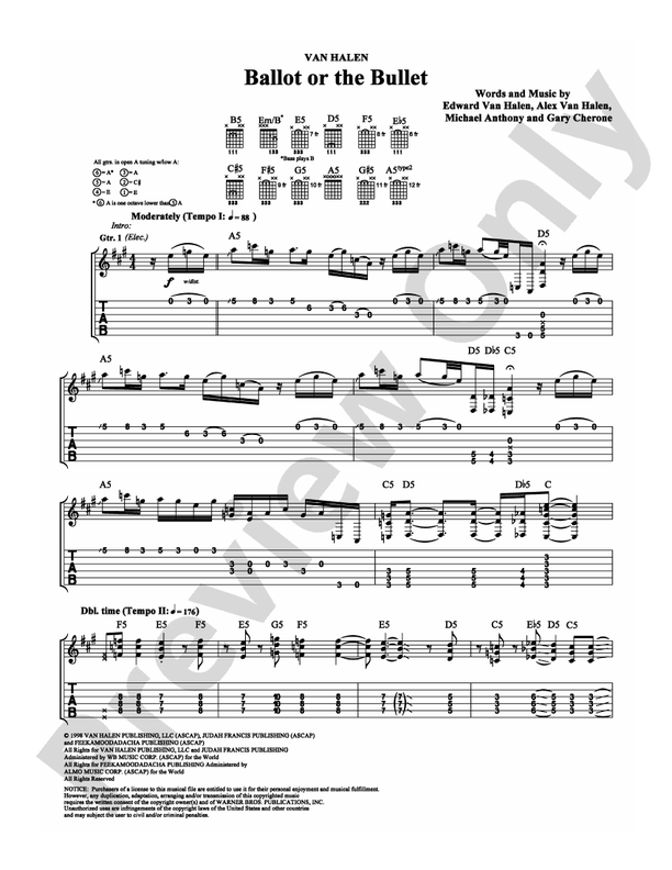 Ballot or the Bullet - Guitar TAB (Digital Download)