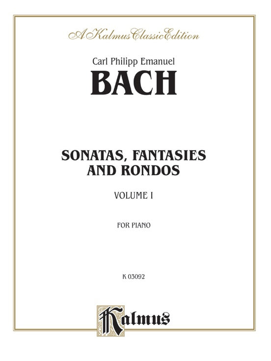 Bach - Sonatas, Fantasias & Rondos (Volume I) - Piano Solo (Digital Download)