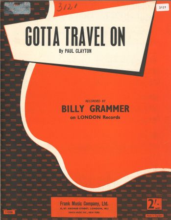 Gotta Travel On - Melody/Lyrics/Chords (Digital Download)