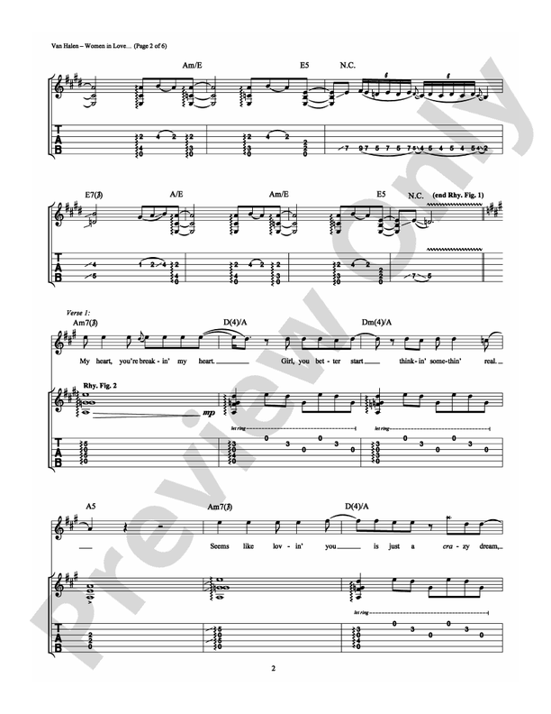 Women In Love - Guitar TAB (Digital Download)
