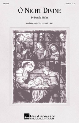 O Night Divine - Johann Sebastian Bach - 2-Part Donald Miller Hal Leonard Choral Score Octavo