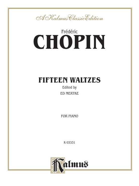 Chopin - Waltzes (Ed. Eduard Mertke) - Piano Solo (Digital Download)