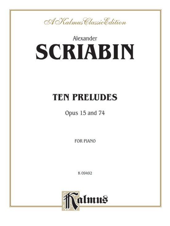 Scriabin - Ten Preludes - Piano Solo (Digital Download)