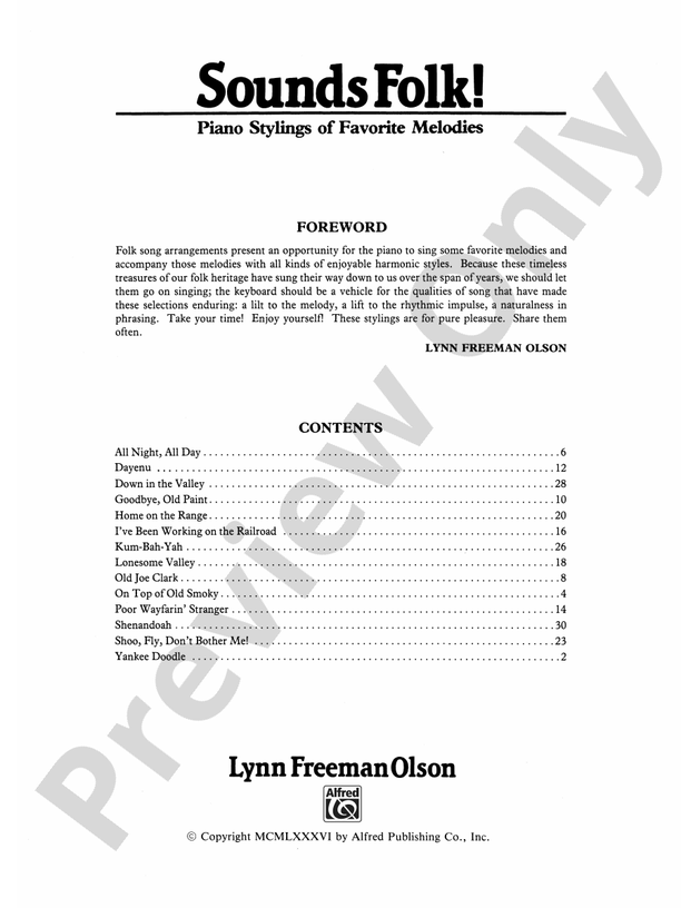 Sounds Folk! - Piano (Digital Download)