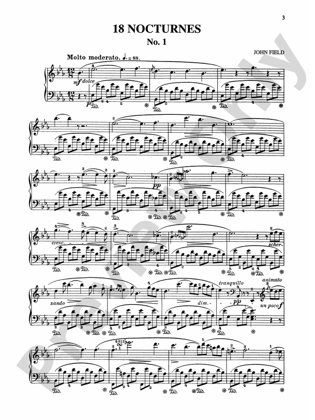 Field - 18 Nocturnes - Piano Solo (Digital Download)