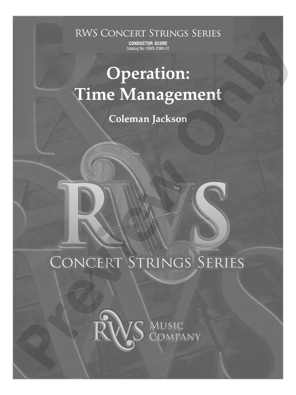 Operation: Time Management - String Orchestra Conductor Score & Parts (Digital Download)