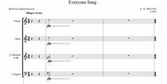 Everyone Sang - Tenor Voice/Full Orchestra Full Score (Digital Download)