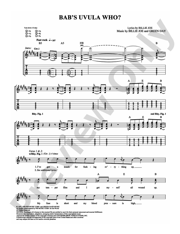 Bab's Uvula Who? - Guitar TAB (Digital Download)
