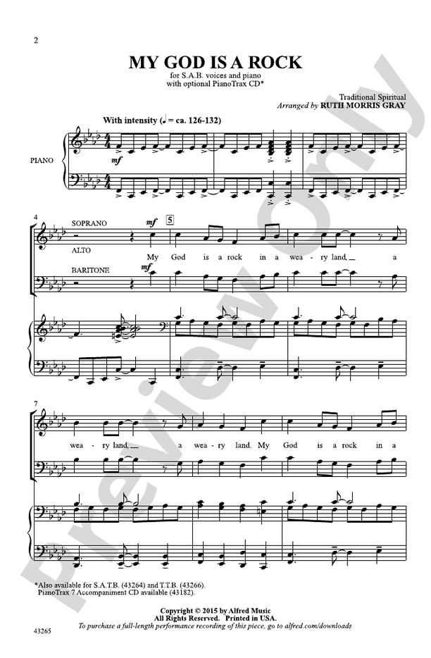 My God Is a Rock – SAB Choral Octavo (Digital Download)