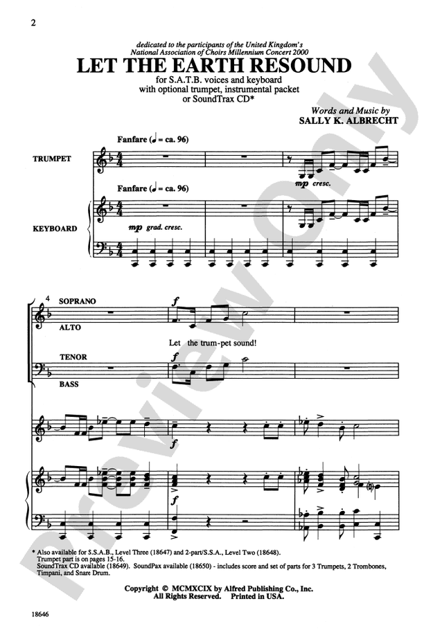 Let the Earth Resound – SATB Choral Octavo (Digital Download)