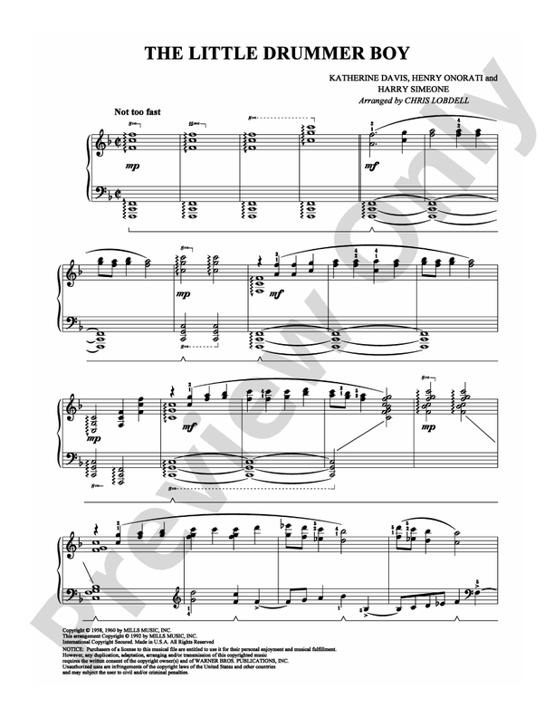 The Little Drummer Boy - DSM-PS-0004396 - Piano (Digital Download)