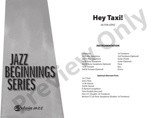 Hey Taxi! - Jazz Ensemble Conductor Score & Parts(Digital Download)