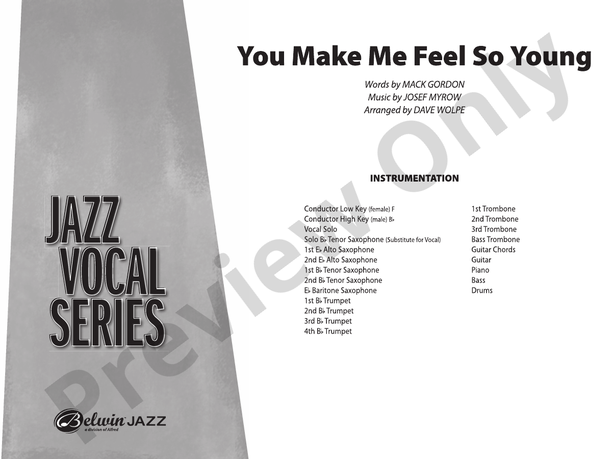You Make Me Feel So Young - Jazz Ensemble Conductor Score & Parts(Digital Download)