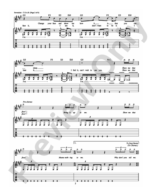 T.O.A.B. - Guitar TAB (Digital Download)