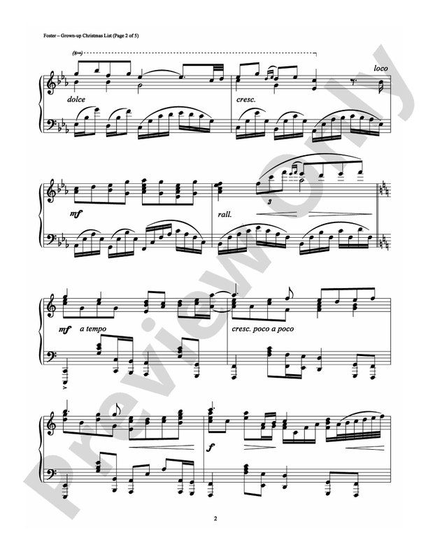 Grown-Up Christmas List - DSM-PS-0005828 - Piano (Digital Download)