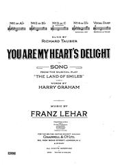 You Are My Heart's Delight (from 'The Land Of Smiles') - C Major Vocal/Piano (Digital Download)