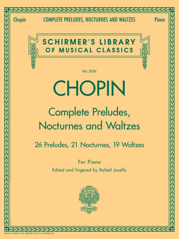 CHOPIN COMPLETE PREL./NOCT./WALT.PNO - CHOPIN - G Schirmer 50485897