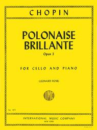 Chopin Polonaise Brillante Op 3 Cello & Piano