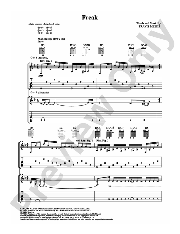 Freak - Guitar TAB (Digital Download)