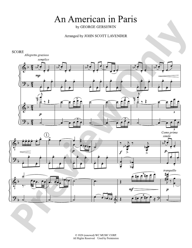 An American In Paris - 2 Pianos (Digital Download)