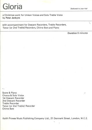 Gloria - Unison/Upper Voices & Accompaniment (Digital Download)