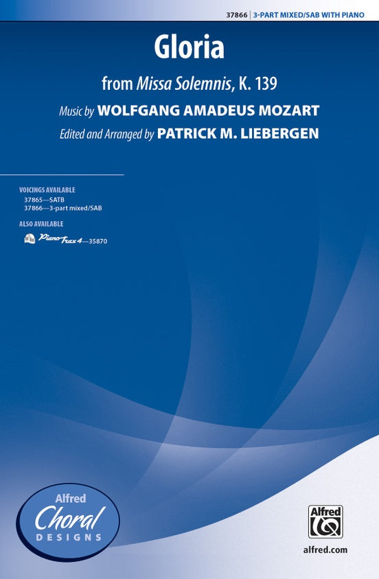Gloria (from Missa Solemnis, K. 139) – 3-Part Mixed / SAB Choral Octavo (Digital Download)