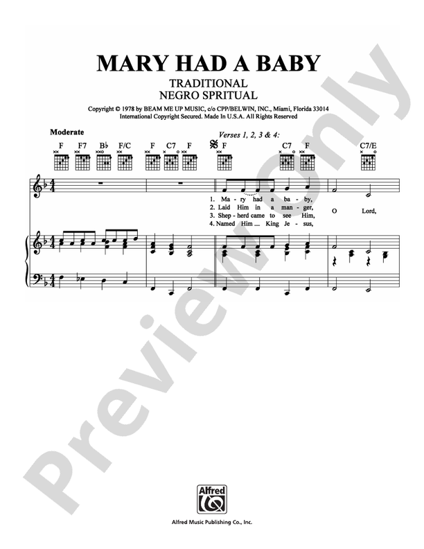 Mary Had A Baby - Traditional - PVG (Digital Download)
