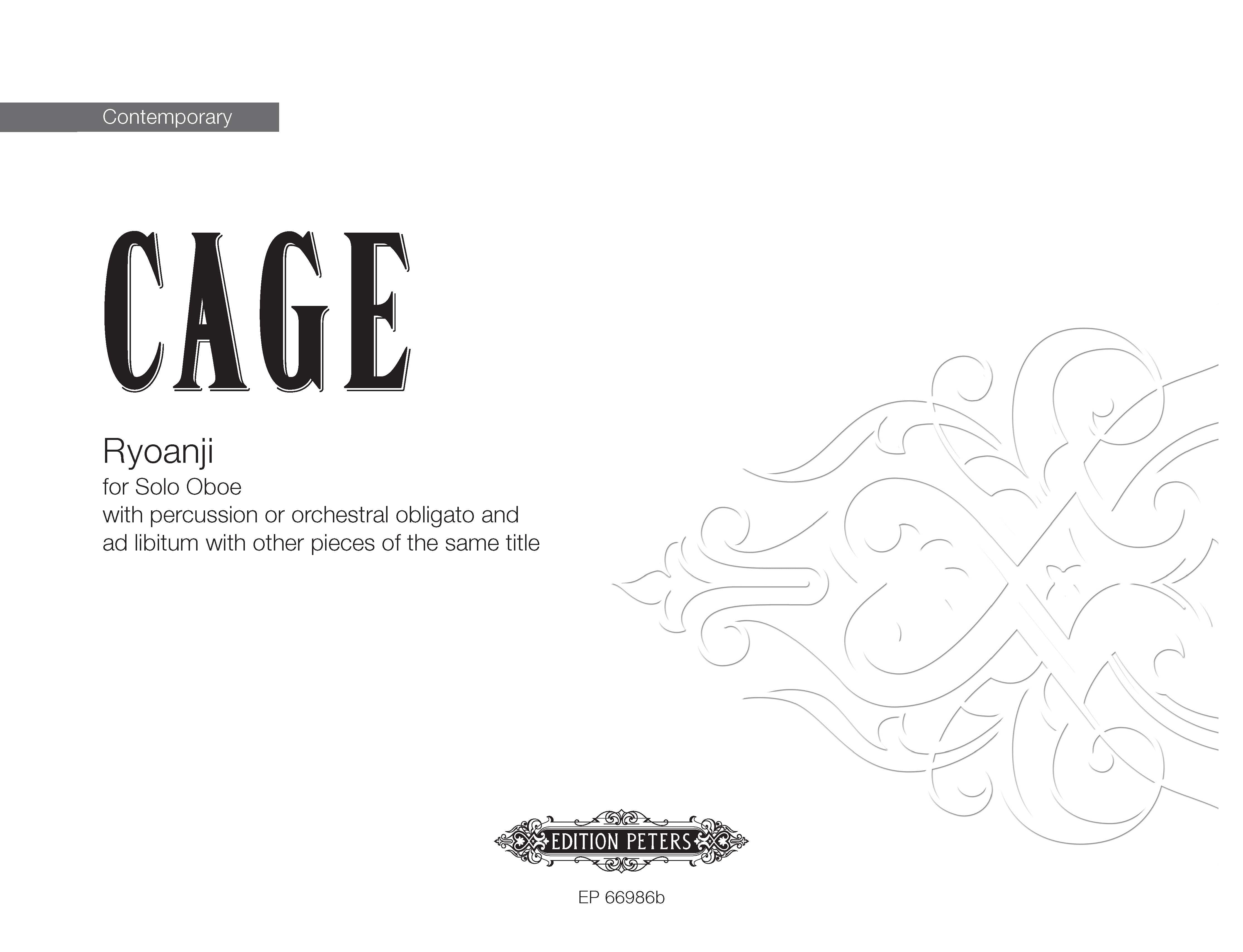 Cage - Ryoanji - Oboe, Percussion (Digital Download)