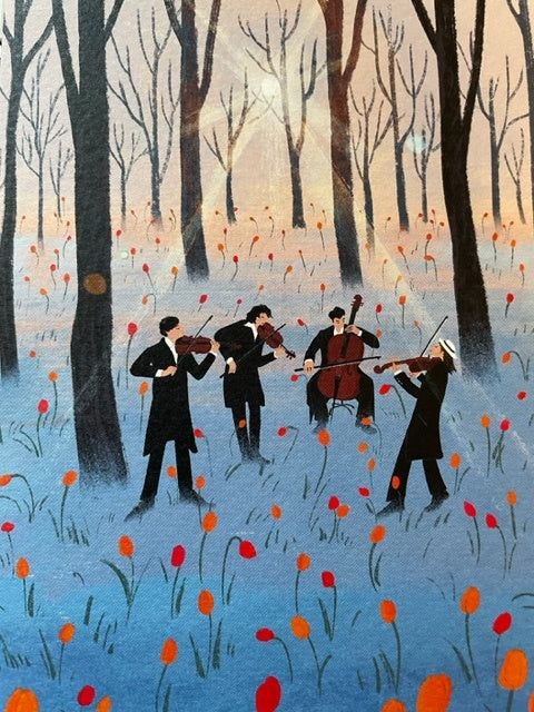 Greeting Card - String Quartet in the Woods