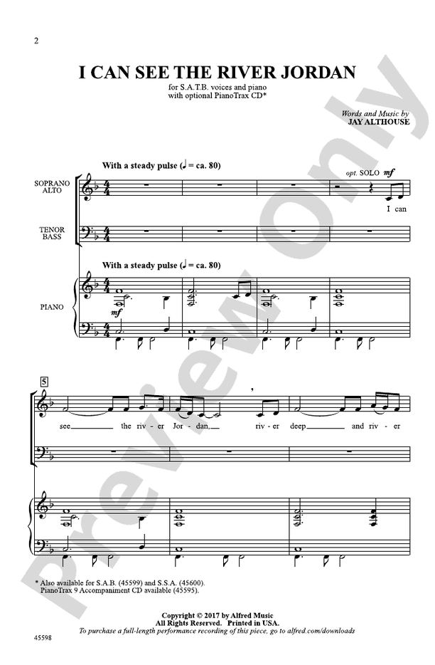 I Can See the River Jordan – SATB Choral Octavo (Digital Download)