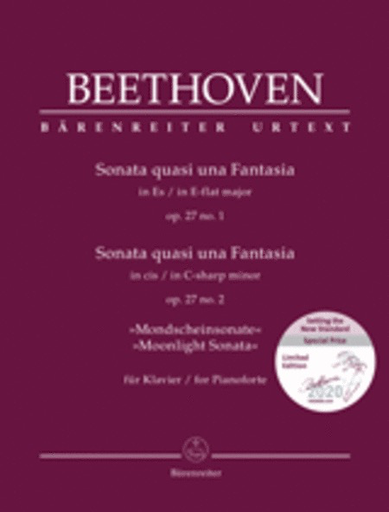 Sonata Op 27 No 1 E flat major & No 2 C sharp minor - Piano - Beethoven - Barenreiter Urtext