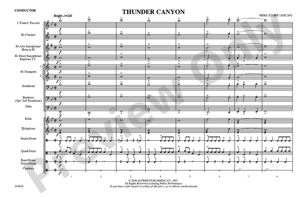 Thunder Canyon – Marching Band Conductor Score & Parts (Digital Download)