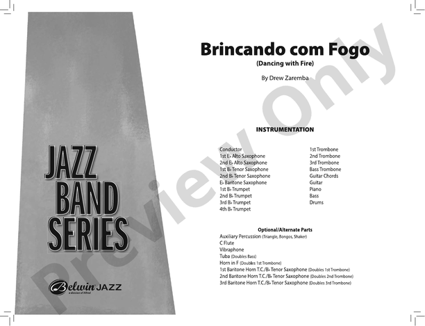 Brincando com Fogo – Jazz Ensemble Conductor Score & Parts (Digital Download)