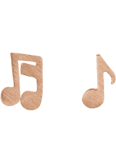 Rose Gold Quaver and Semiquaver Stud Earrings