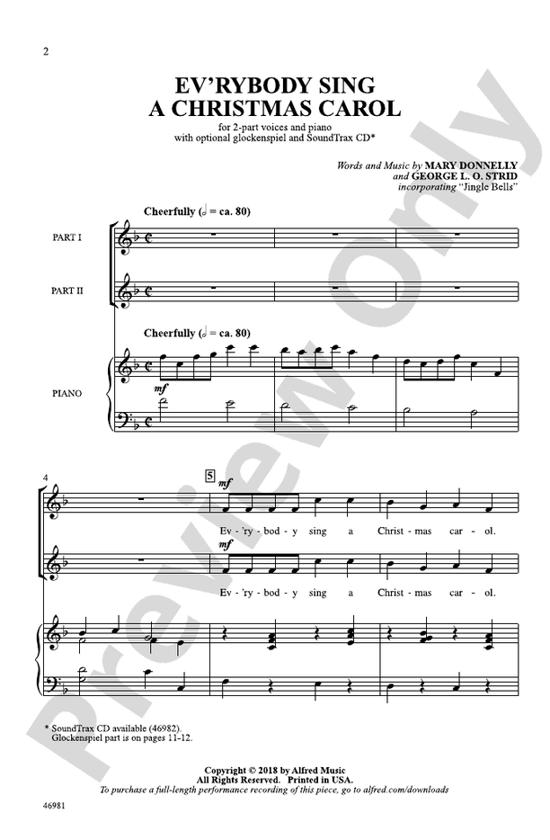 Ev'rybody Sing a Christmas Carol – 2-Part Choral Octavo (Digital Download)