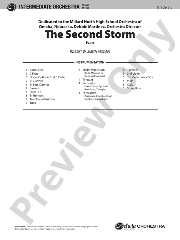 The Second Storm (Ivan) – Full Orchestra Conductor Score & Parts (Digital Download)