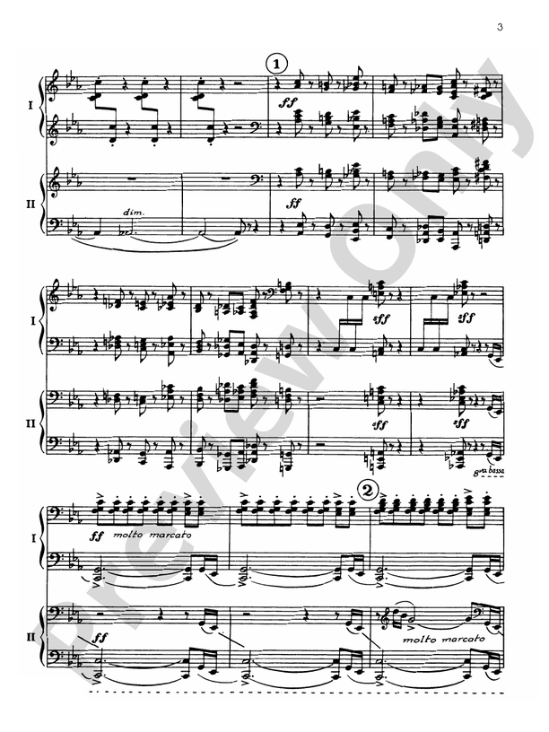 Symphonic Dances, Opus 45 - I. Non Allegro - 2 Pianos, 4 Hands (Digital Download)
