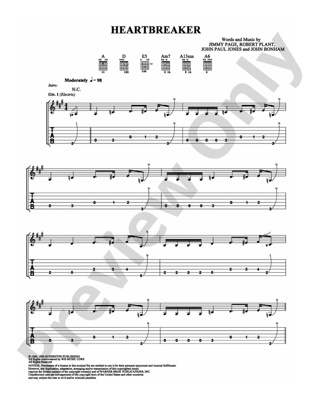 Heartbreaker - Easy Guitar (Digital Download)
